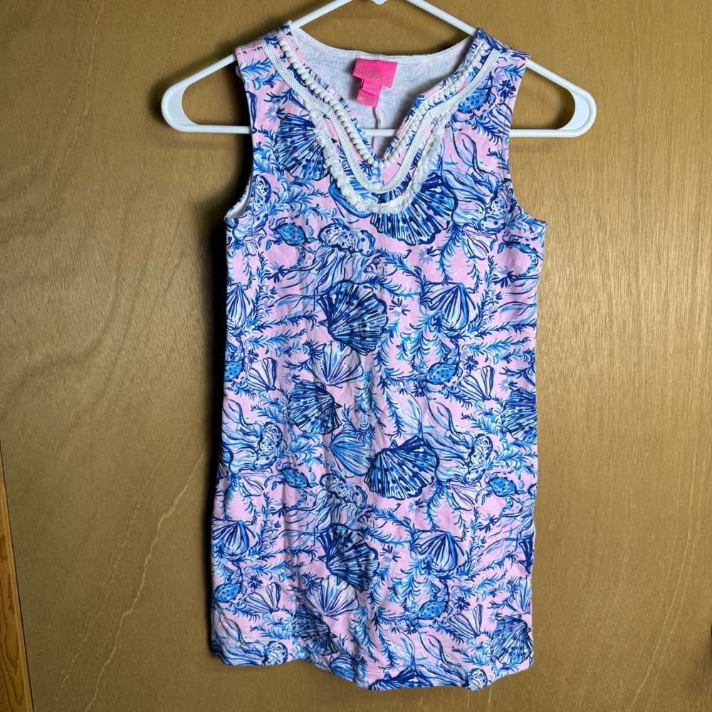 Lilly Pulitzer Girls Harper Mini Shift Dress Magnolia Lilac A Little Jelly 8-10
